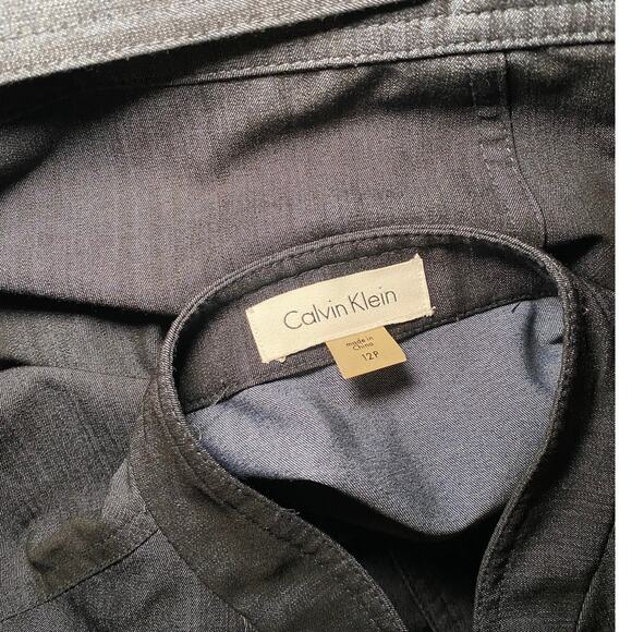 Calvin Klein - Dark Blue Denim Dress with Tie Belt - 12Petite - Picture 9 of 14